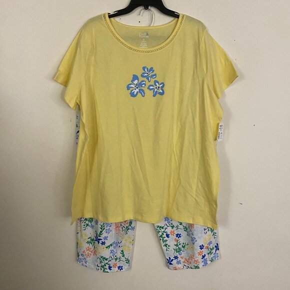 Croft & Barrow Top & Capri Pajama 3X - Picture 4 of 9